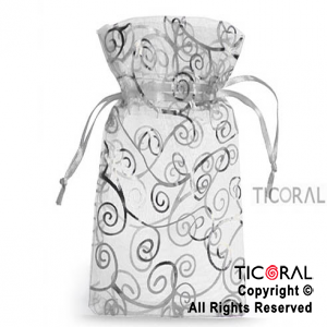 BOLSA ORGANZA BLANCA 10X15 ARABESCO HS3969-1 x 1